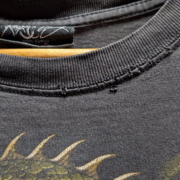 Rock Chang Skulls Reptiles and Pot Double Sided Vintage T-Shirt - Picture 3 of 7